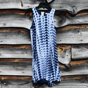 Modcloth Blue Tie-dye Swing Dress Small